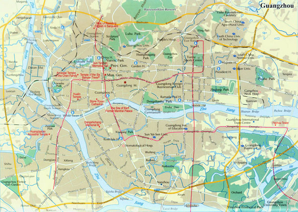 guangzhou city map china